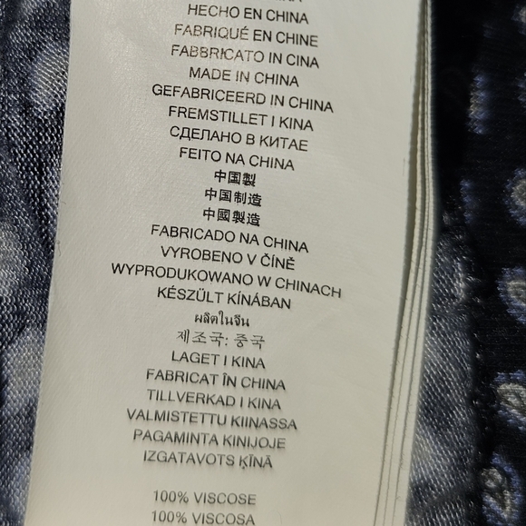 Michael Kors 100% Viscose Casual Scoop Neck Blouse Print top Micro Paisley XL - Picture 10 of 11